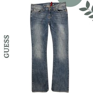 Guess Classic Daredevil Blue Mid Rise Bootcut Denim Jeans Size 29